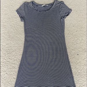Blue and White Stripes Bodycon Dress Size Small